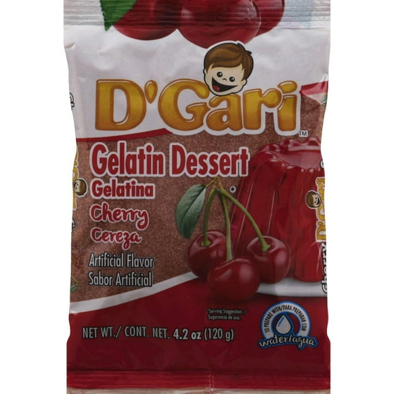 D'Gari Gelatin Cherry (Cereza) 4.2 oz