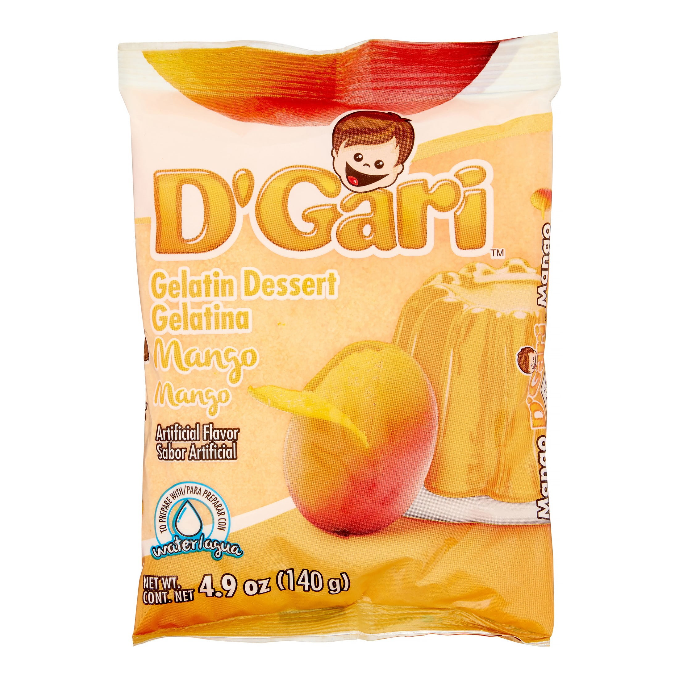 D'Gari Gelatin Dessert, Mango, 4.9 oz, 1 Count