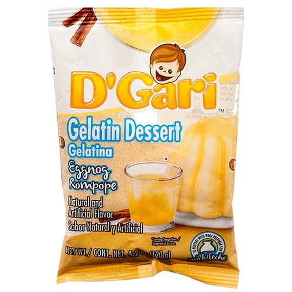 D'Gari Gelatin, Eggnog, 4.2 oz (Pack of 14)