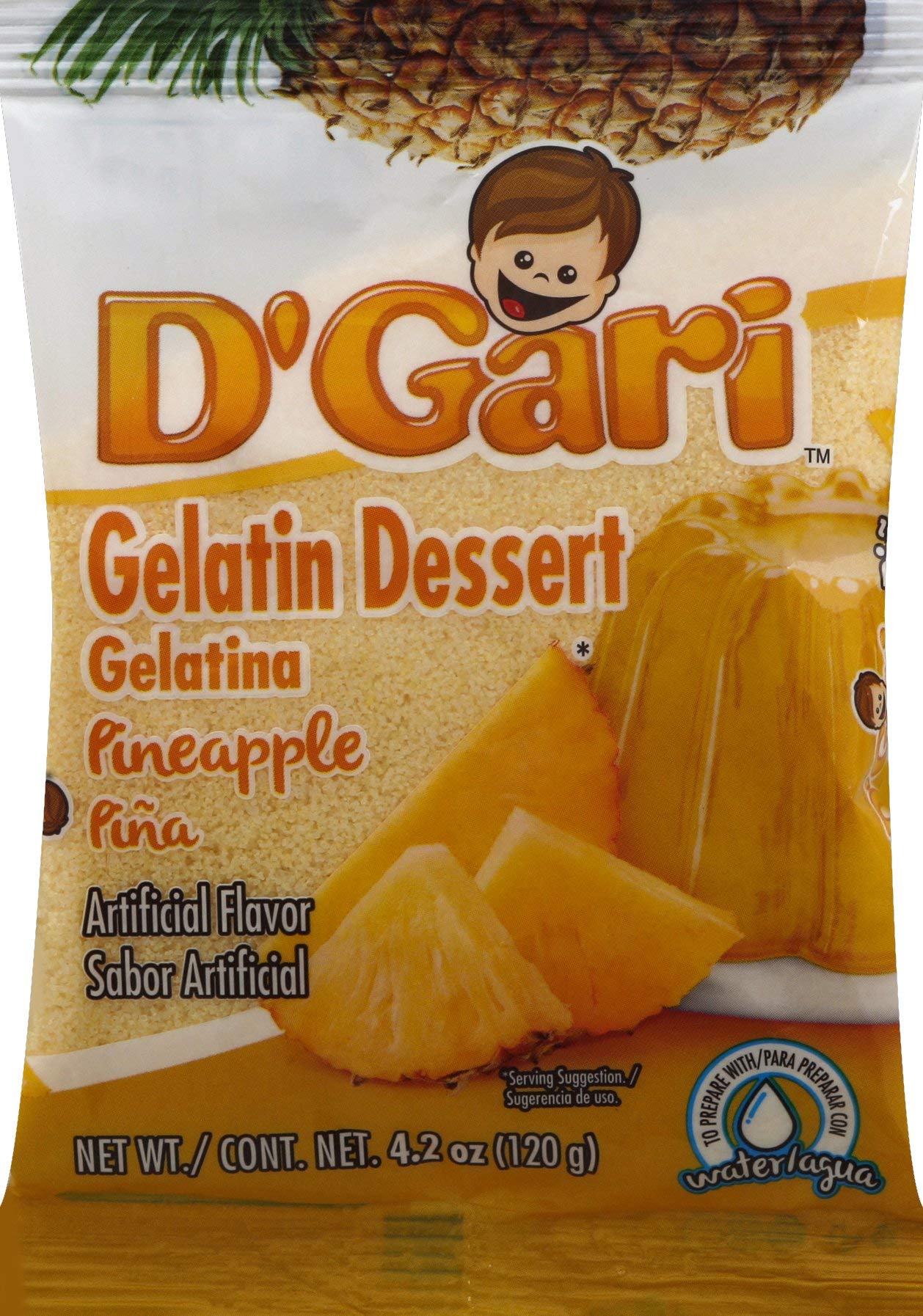 D Gari Pineapple Gelatin Mix Regular Sugar Level Plastic Bag