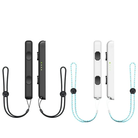 D.Gruoiza Joycon Strap Compatible with Switch Joycon, Replacement for Joy Con Straps for Switch 4 Pack, Switch Joycon Straps Adjustable Tightness (Black and White)