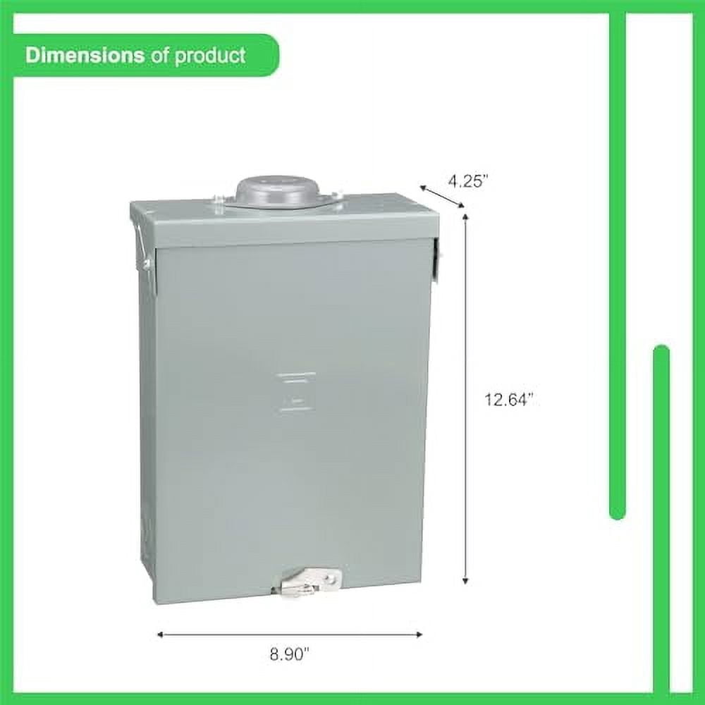 D - HOM612L100RBCP Homeline 100 Amp 6-Space 12-Circuit Outdoor Main Lugs Load Center