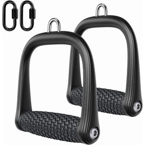 D Handle Cable Attachment, Solid Aluminum Alloy Non-Slip Grip, Gym Cable Machine Accessory for Home & Gym