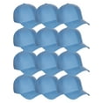 thumbnail image 1 of D&I Basic Baseball Cap Adjustable Closure Curved Visor Hat - 12 Pcs Value Pack - Light Blue, 1 of 7
