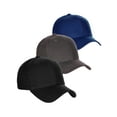 thumbnail image 1 of D&I Basic Baseball Cap Adjustable Closure Curved Visor Hat-3P Black Charcoal Navy, 1 of 5