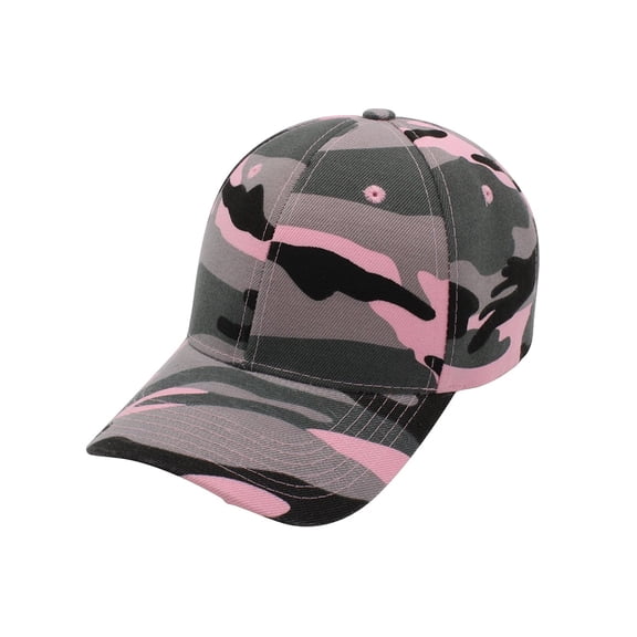 D&I Basic Baseball Cap Adjustable Closure Curved Visor Hat-Pink Camo