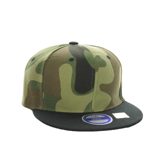 D&I Classic Blank Snapback Flat Bill Visor Hat Cap w Adjustable Adjustable Back