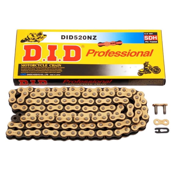 D.I.D 520 NZ Super Non O-Ring Chain Natural 114 Links 520NZ x 114