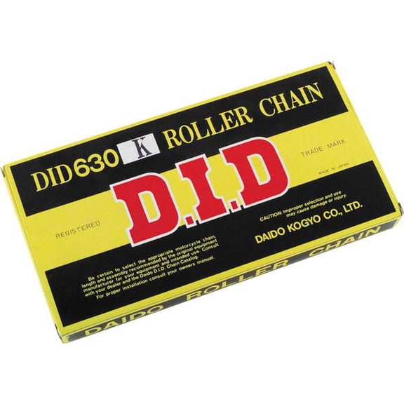 D.I.D 520 Standard Non O-Ring Drive Chain 108 Links Natural Steel Alloy with Clip Master Link (520X108RB)