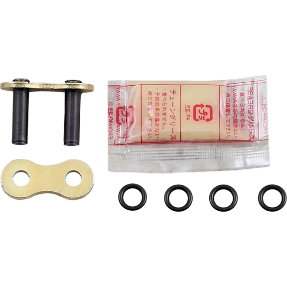 DID 520 VO Drive Chain - Gold & Black with Clip and Rivet Connecting Links