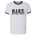 thumbnail image 1 of D.I.E.T. Did I Eat That? Adult Short Sleeve Ringer T-shirt, 1 of 3