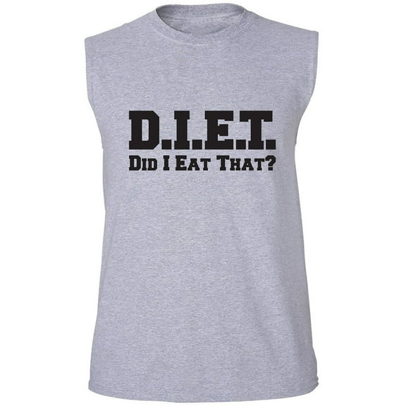 D.I.E.T. Did I Eat That? Adult Sleeveless Tee