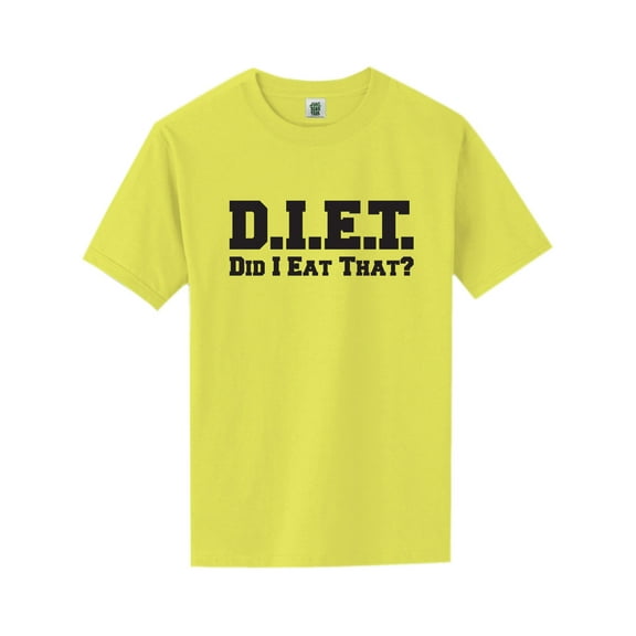 D.I.E.T. Did I Eat That? Short Sleeve Neon T-Shirt