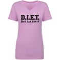 thumbnail image 1 of D.I.E.T. Did I Eat That? Womens V-Neck T-Shirt, 1 of 3