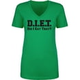 thumbnail image 1 of D.I.E.T. Did I Eat That? Womens V-Neck T-Shirt, 1 of 2
