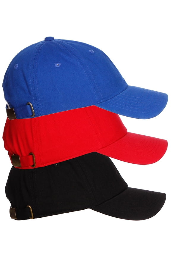 D&I Plain Dad Hat 100% Cotton Unstructured Hat Men Women Adjustable Strap