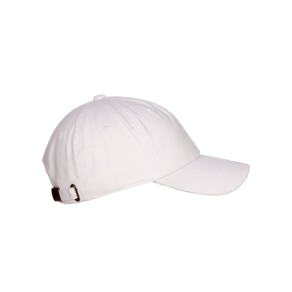 D&I Plain Dad Hat 100% Cotton Unstructured Hat Unisex Adjustable Strap - White