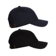 thumbnail image 1 of D&I Plain Dad Hat 100% Cotton Unstructured Hat Unisex Strap Cap - 2Pk - Black Navy, 1 of 9