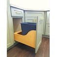 thumbnail image 1 of D.I.Y Kitchen Pull Out Trash Can System Wooden Frame Rollout Cabinet Organizer 11''Width (Trash Can Not Included), 1 of 10