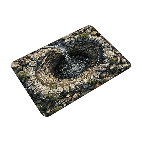 D Illusionary 3D Carpet Bottomless Chasm Design For Living Room Entrance Indoor Outdoor Mat Non-Slip Base 40X60 Cm