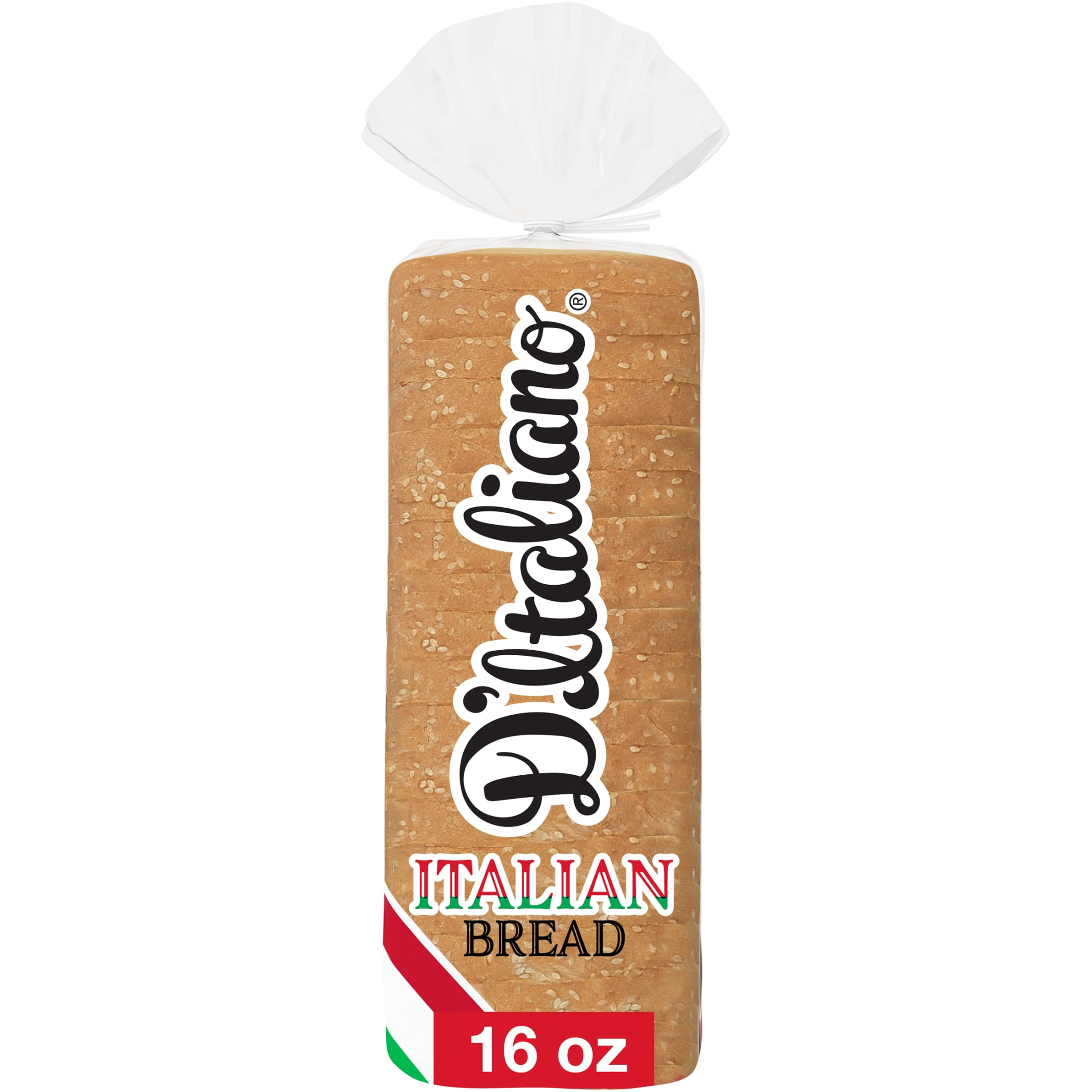D'Italiano White Real Italian Bread, 16 oz, Plain Italian Bread, Bag
