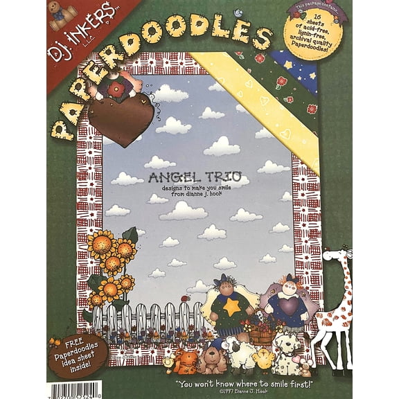 D.J. Inkers Paperdoodles Acid-Free 16 Sheets Craft Paper