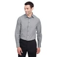 thumbnail image 1 of D&J Men's Crown Collection Stretch Pinpoint Chambray Shirt 3XL GRAPHITE, 1 of 2