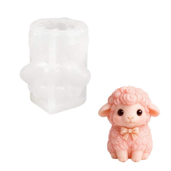 D Lamb Silicone Mold for Candle Resin Soap Plaster, Food-Grade Flexible Sheep Casting Mould, DIY Aromatherapy Diffuser Home Decor Gift