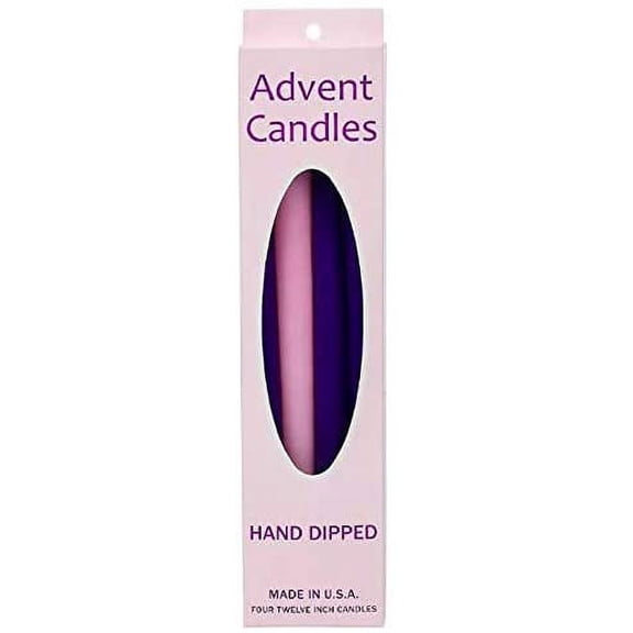 D'Light Online 12 Inch Advent Taper 4 Candles Per Pack
