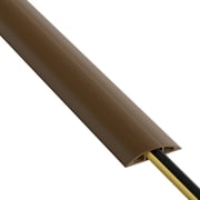 D-Line Brown Floor Cable Protector, 0.63x0.31in Cord Cavity, 6ft Length