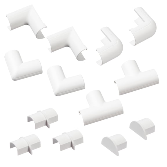 D-Line White 0.78x0.39in Cord Cover Accessory Multipack