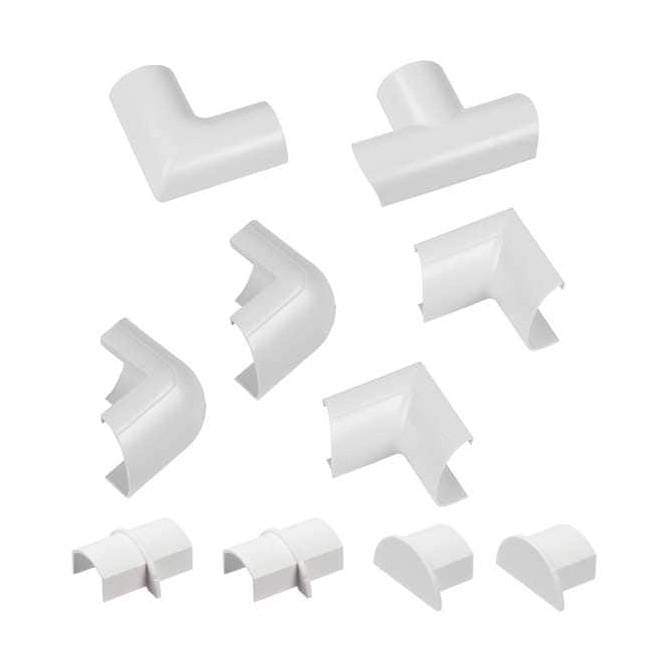 Double Line String Cover D-Line White 1.18x0.59in Cord Cover Accessory Multipack - Walmart.com