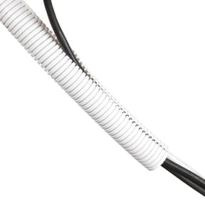 D-Line White Pre-Split Cable Management Tube, 1.26in Diameter, 43in Length
