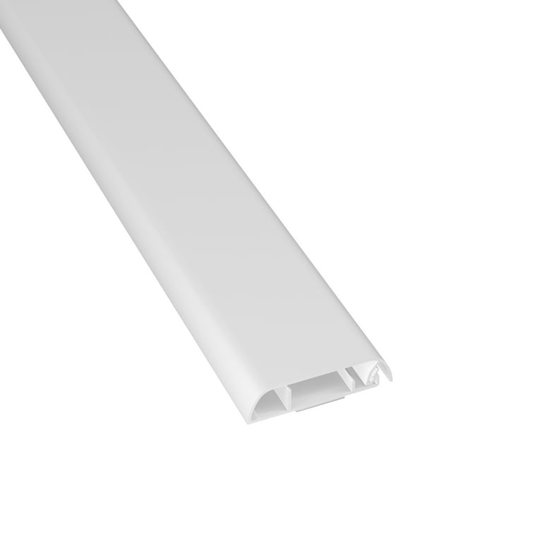 D-Line White Wall Mounted TV Cord Cover, 2.36x0.59in, 15.7in Length