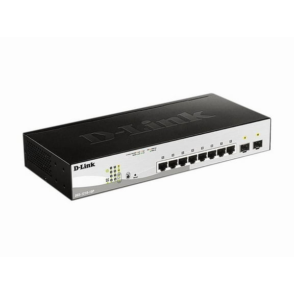 D-Link DGS-1210-10P 10-Port Gigabit Smart+ Switch w/ Fibre Uplinks & 8 PoE Ports