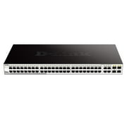 D-Link 52-Port Gigabit Smart Managed Switch | 48 GbE + 4 Combo SFP Ports | L2+ | Static Routing | VLANs | Cable Diagnostics | Web Managed | Rackmount | NDAA Compliant | DGS-1210-52