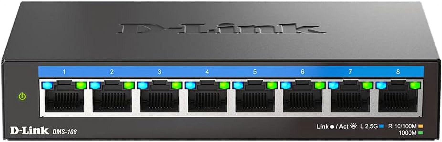DLink 8Port 2.5GB Unmanaged Gaming Switch DMS108