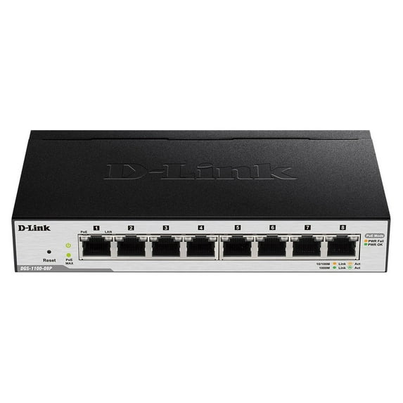 D-Link 8-Port Gigabit PoE Smart Managed Switch