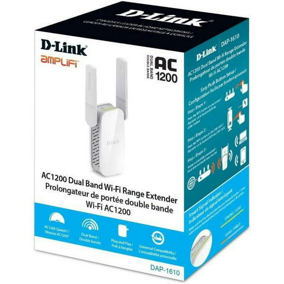 D-Link DAP-1610 - Wi-Fi range extender - Wi-Fi 5 - 2.4 GHz, 5 GHz