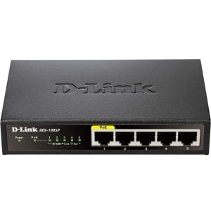 5-port D-Link DES 1005P - Switch - unmanaged - 5 x 10/100 - desktop - PoE