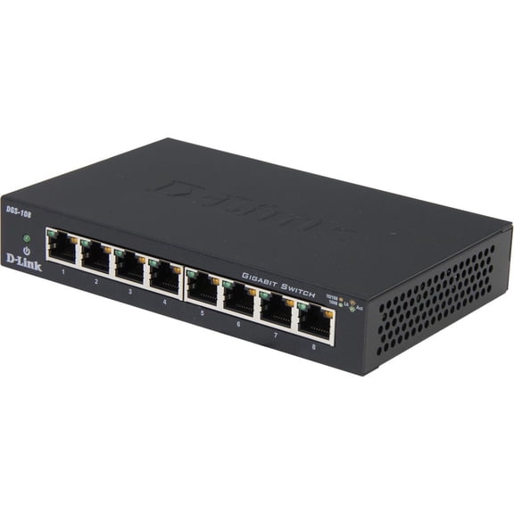 D-Link Switch 8-Port Gigabit Ethernet Desktop Switch - DGS-108