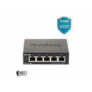 D-Link DGS-1100-05V2 Ethernet Switch - 5 Ports - Manageable - Gigabit Ethernet - 1000Base-T - 2 Layer Supported - 3.42 W Power Consumption - Twisted Pair - Desktop -