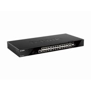 D-Link DGS-1520-28 Layer 3 Switch - 26 Ports - Manageable - 3 Layer Supported - Modular - Twisted Pair, Optical Fiber - 1U High - Rack-mountable -