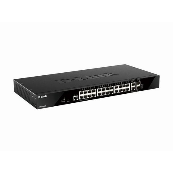 D-Link DGS-1520-28 Layer 3 Switch - 26 Ports - Manageable - 3 Layer Supported - Modular - Twisted Pair, Optical Fiber - 1U High - Rack-mountable - Lifetime Limited Warranty