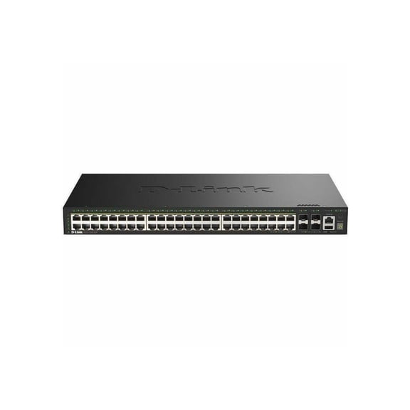 D-Link DGS 1530-52P - Switch - smart - 48 x 10/100/1000 (1 PoE+) + 4 x 10 Gigabit SFP+ - rack-mountable - PoE+ (370 W)