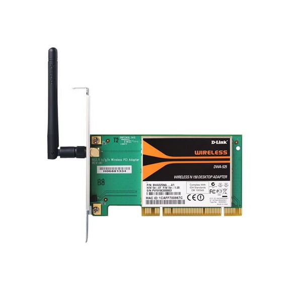D-Link DWA-525 Wireless N 150 Desktop PCI Adapter