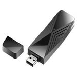D-Link USB WiFi 6 Adapter AX1800 USB 3.0 Dual Band Long Range MU-MIMO Wireless Internet Network for Desktop PC Laptop Windows (DWA-X1850)