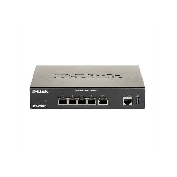 Open Box D-Link Gigabit VPN Router | Perfect for Remote Work | 4 Port Gigabit Dual WAN Failover | Enterprise-Grade Encryption | TAA/NDAA Compliant (DSR-250V2)