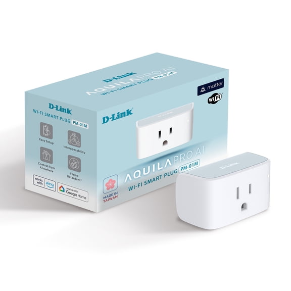 D-Link PM-01M Wi-Fi Smart Plug Aquila Pro AI & Matter Supported