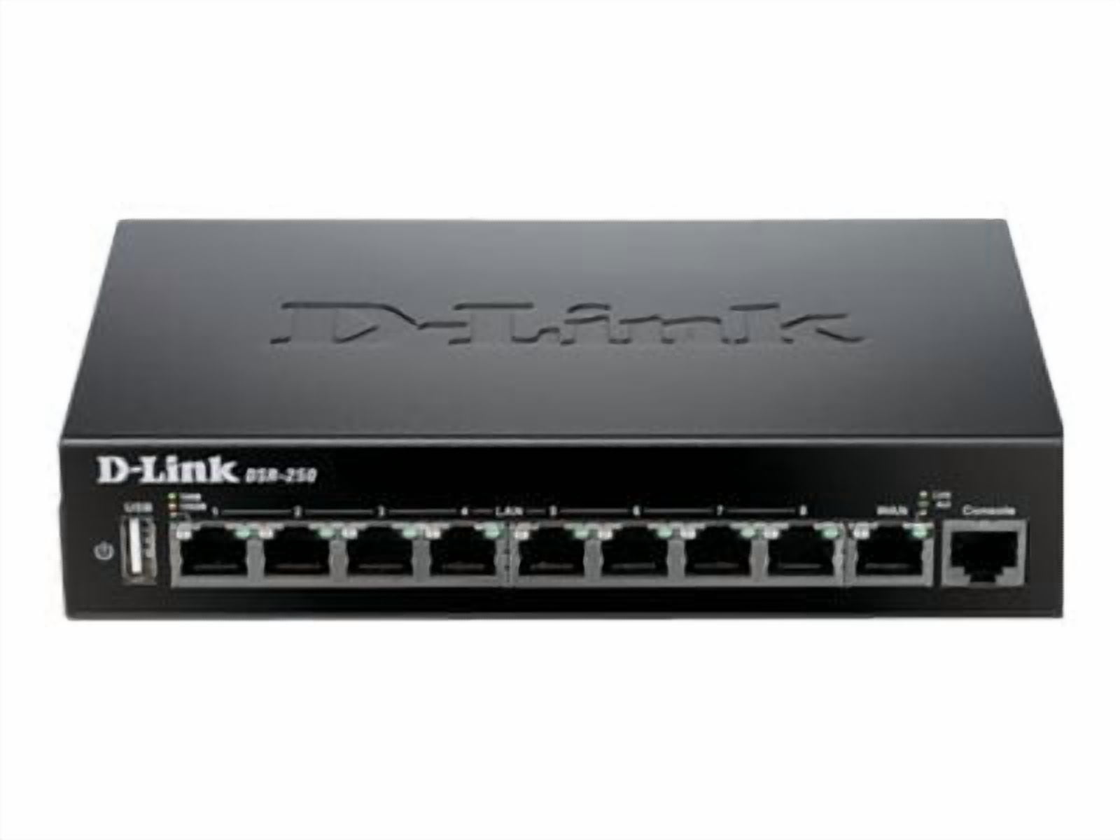 D-Link Unified Services Router DSR-250 - Router - 8-port switch - GigE ...
